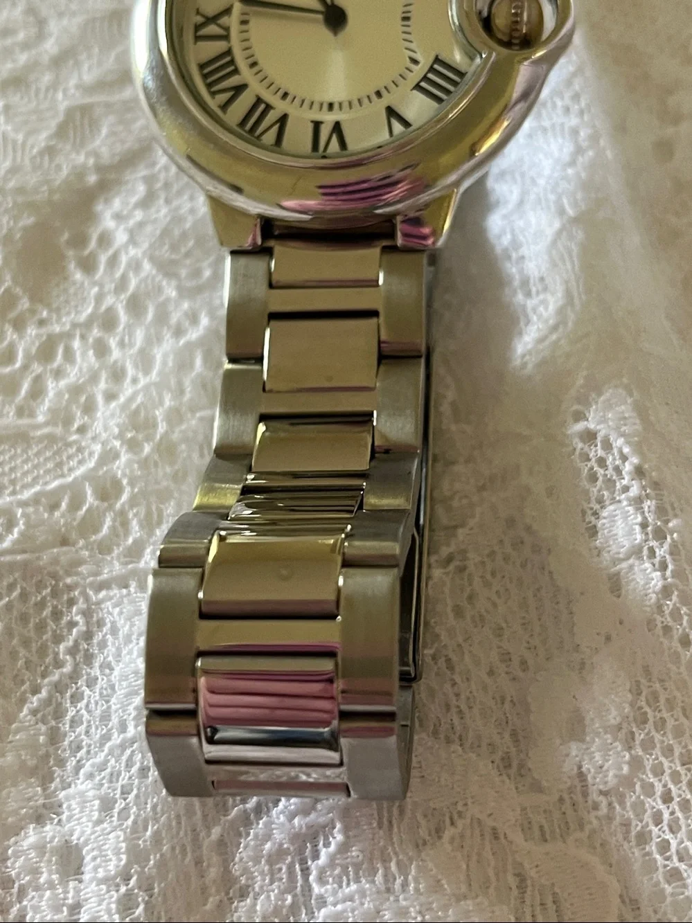 Adesso Silver-Tone Roman Numeral Bracelet Watch